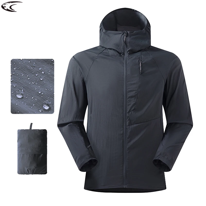LNGXO Men's Women's Ultra-Lightweight Windbreaker Summer Sun Protection Waterproof Jacket Unisex Hiking Trekking Climbing Coat