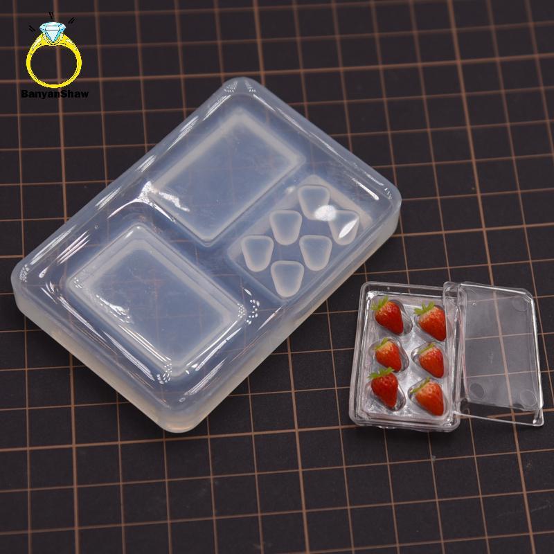 [BANY] Multi-Tamanho Mini Tridimensional Morango Molde De Silicone Argila De Resina DIY Casa De Boneca Ferramenta De Fab