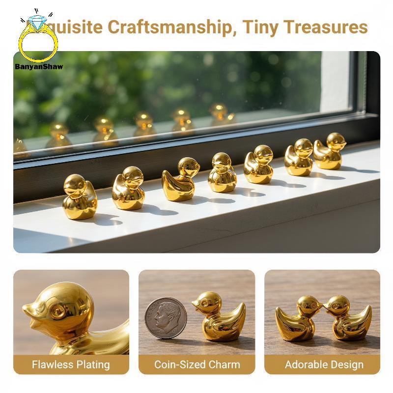 [BANY] Bonito Mini Resina Amarelo Du Estátua Artesanal Golden Estatueta Para Casa De Bonecas Decoração De Festa De Chá D