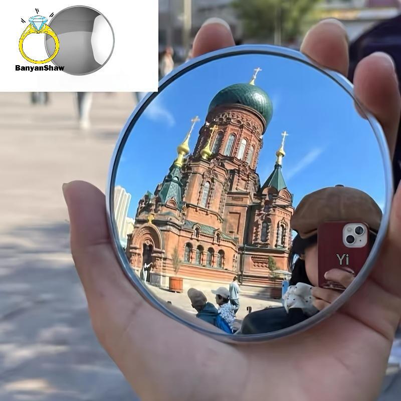 [BANY] Espelho De Viagem Convexo Portátil-Reflexão Grande Angular , Mini Selfie Para Tiro De Ritmo Criadores De Conteúdo
