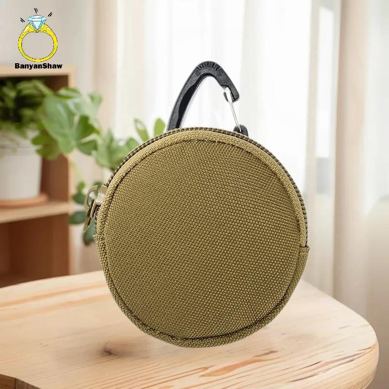 [BANY] Estojo Para Fone De Ouvido Esportivo E Externo , Bolsa Suspensa , Chave , Redonda , Mini De Moedas , Armazenament