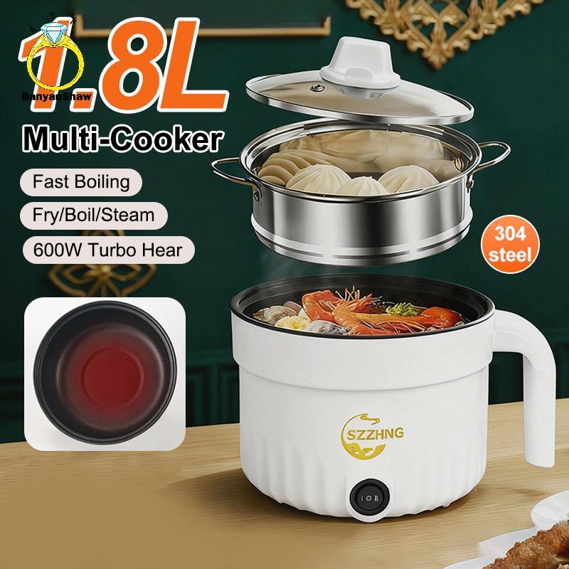 [BANY] Mini Panela De Arroz Com Vaporizador Pequena Quente Não Sti Multil Lutuan Ng Kanin 1.8L Barata Aquecimento Elétri