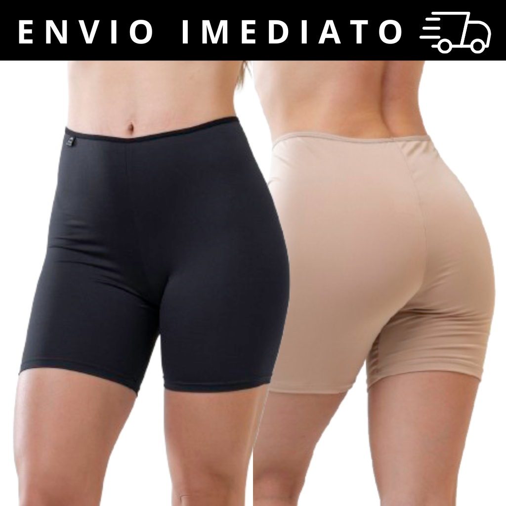 Anágua Short Segunda Pele Conforto Esconde Tudo Para Usar Por Baixo