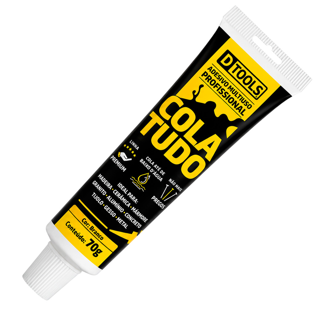 Adesivo Cola Tudo Cola até baixo d´água Dtools Branco 70g