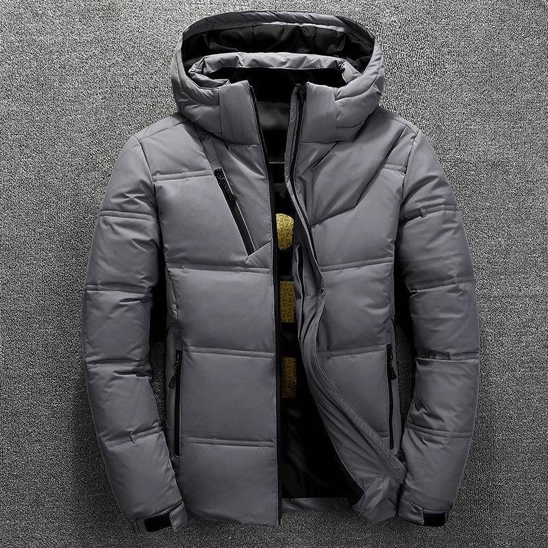 Jaqueta Masculina De Penas Quente E Grossa Casual De Alta Qualidade Sobretudo Térmico De Inverno Para Baixo