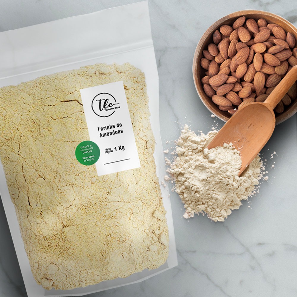 Farinha De Amêndoas 100% Pura – Low Carb E Sem Glúten Para Culinária E Dieta