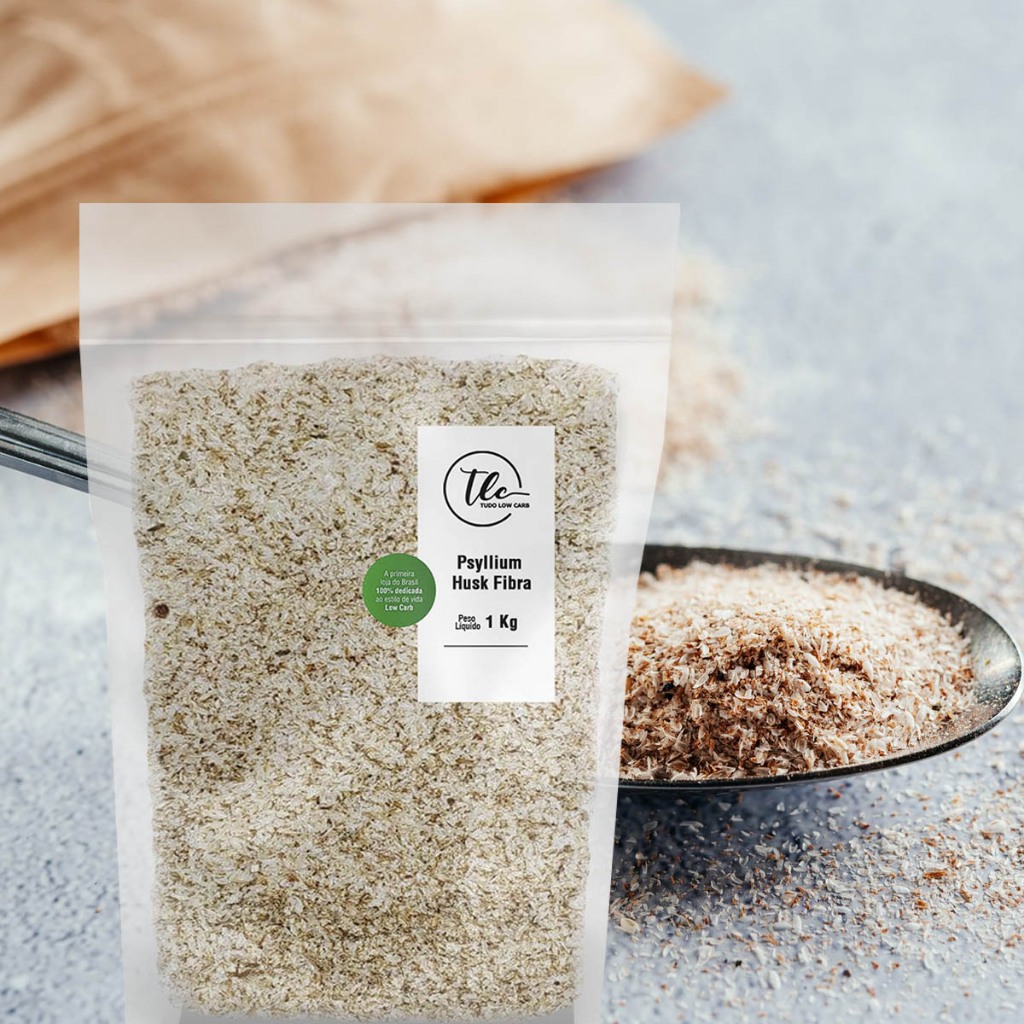 Psyllium Husk 80% Fibras Puras Premium Sem Glúten E Low Carb - 100% Natural