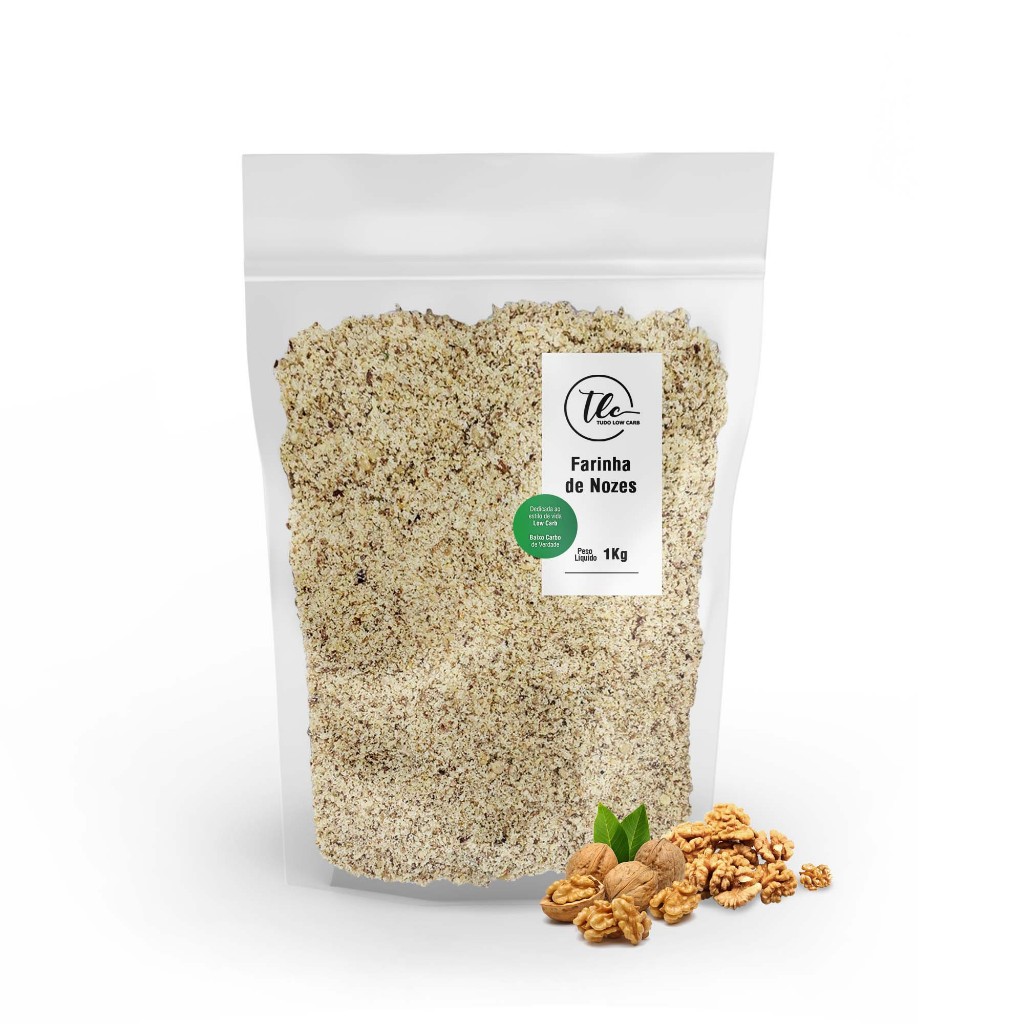 Farinha De Nozes 100% Pura Low Carb Sem Glúten Sem Leite