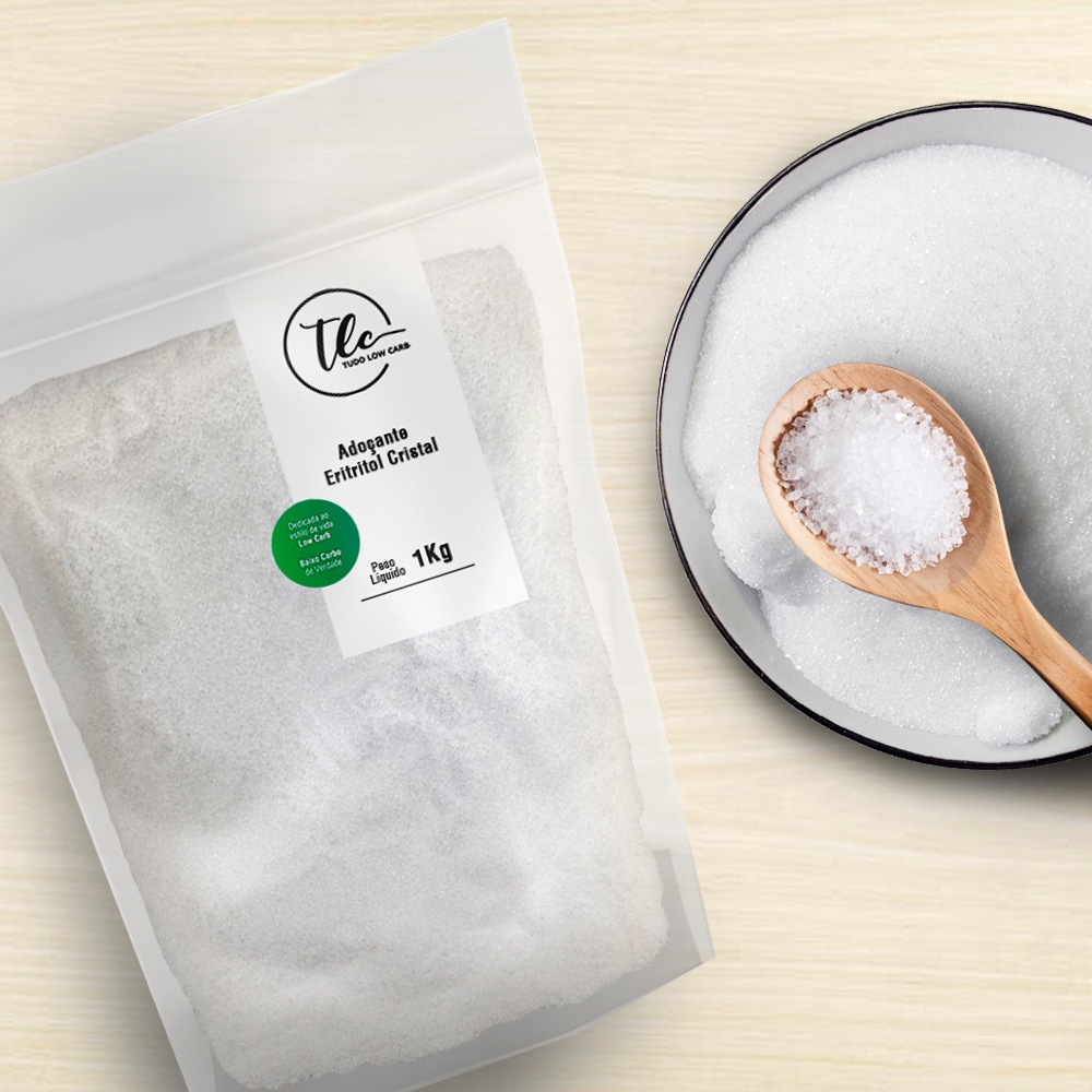 Eritritol Cristal Adoçante Zero Calorias Low Carb Puro 100% Natural