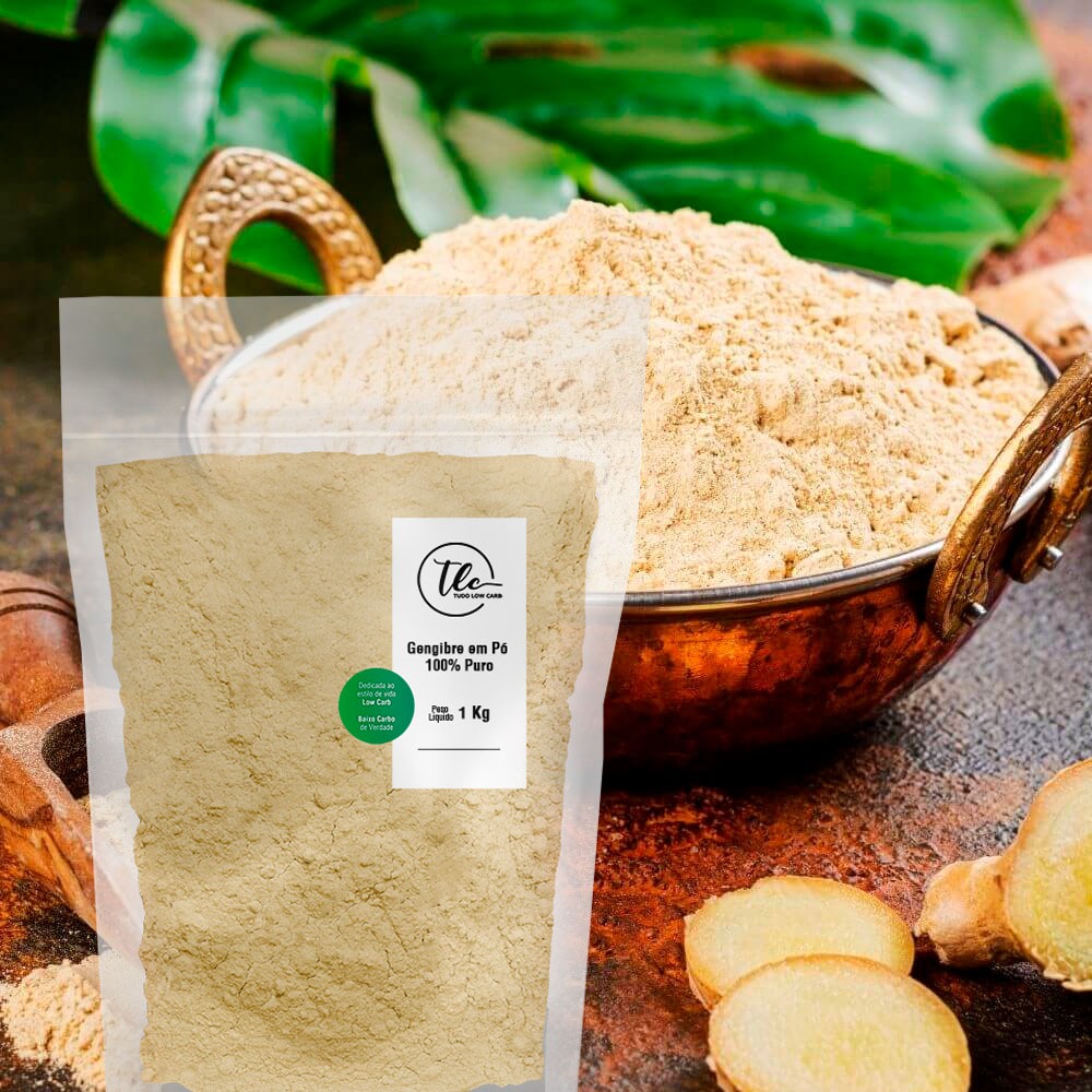 Gengibre Em Pó 100% Puro Premium Natural Sem Glúten Low Carb