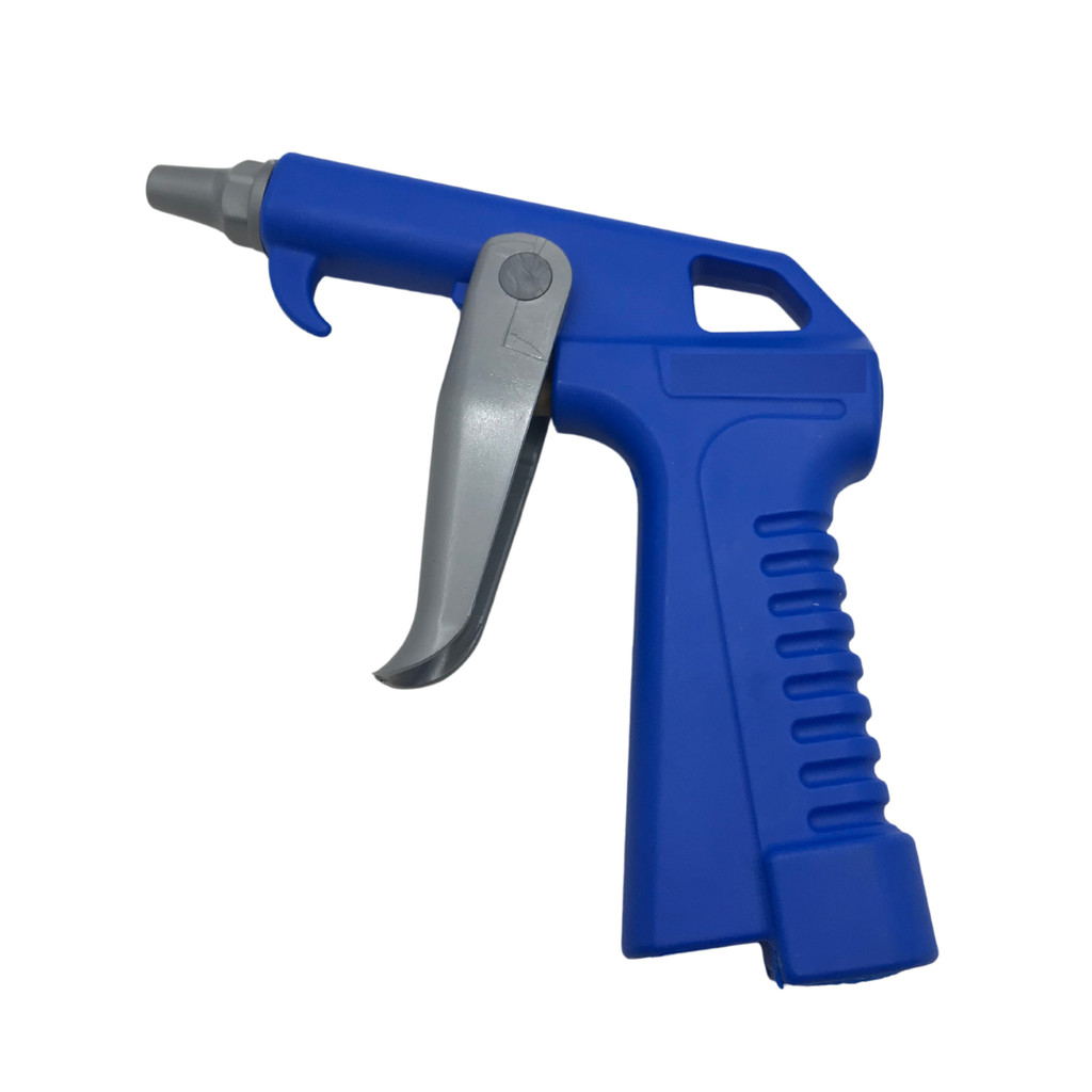 Bico De Limpeza Pistola Ar Comprimido Gatilho Plástico Azul Rosca 1/4 Fêmea