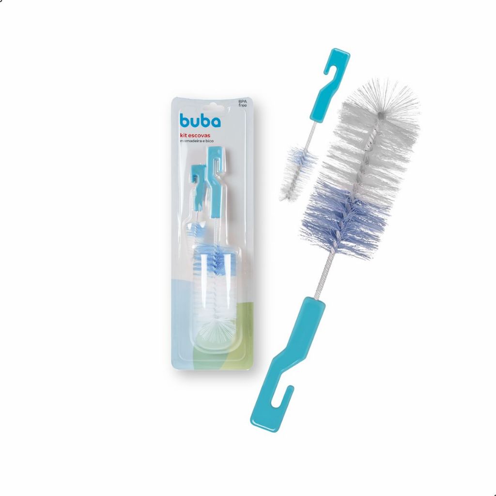 Kit 2 Escovas para Mamadeira e Bico para Retirar Resíduos Limpeza Prática e Eficiente