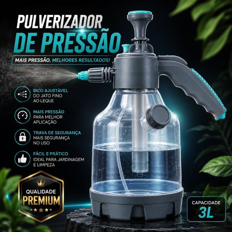 Borrifador Pulverizador Manual Compressão Spray com Bico para Plantas Jardim Limpeza Vidros