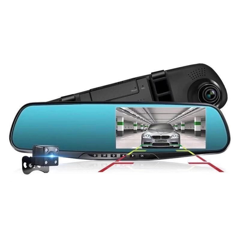 [Good Quality] Dashcam with panoramic dual recording in high definition1080P Front and rear camera reversing image elect