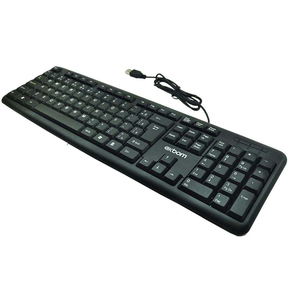 Teclado USB  Preto Exbom bk-102