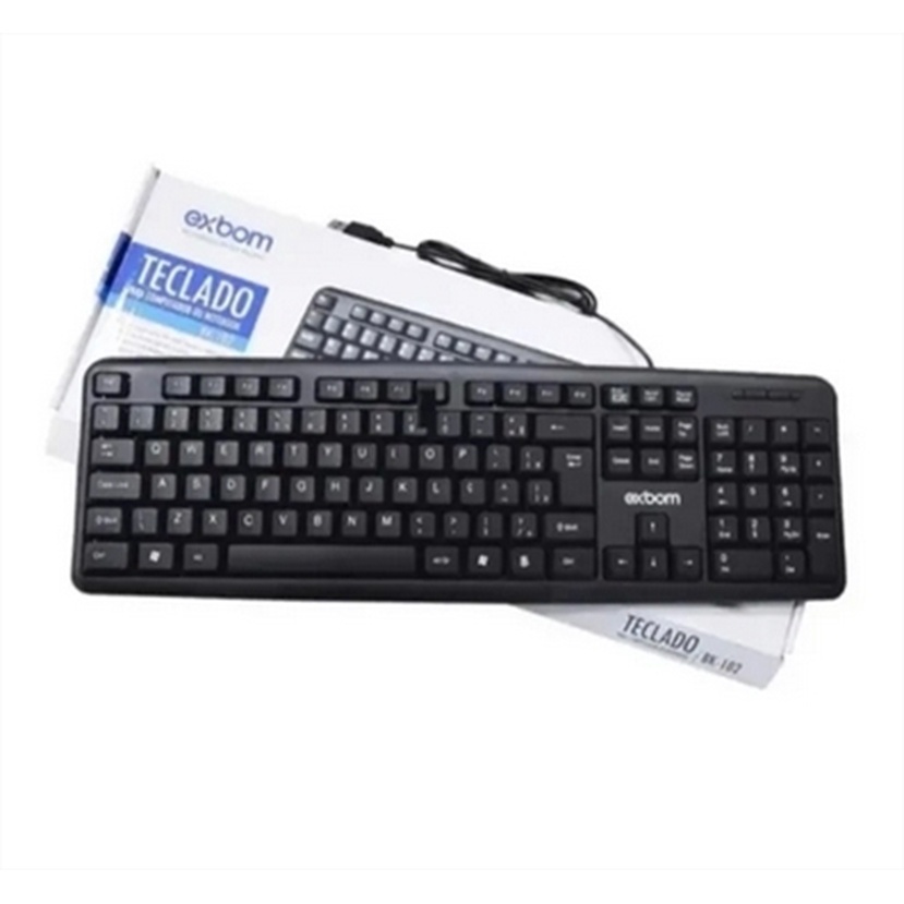 TECLADO USB STANDARD PRETO PADRAO ABNT2 EXBOM - BK-102