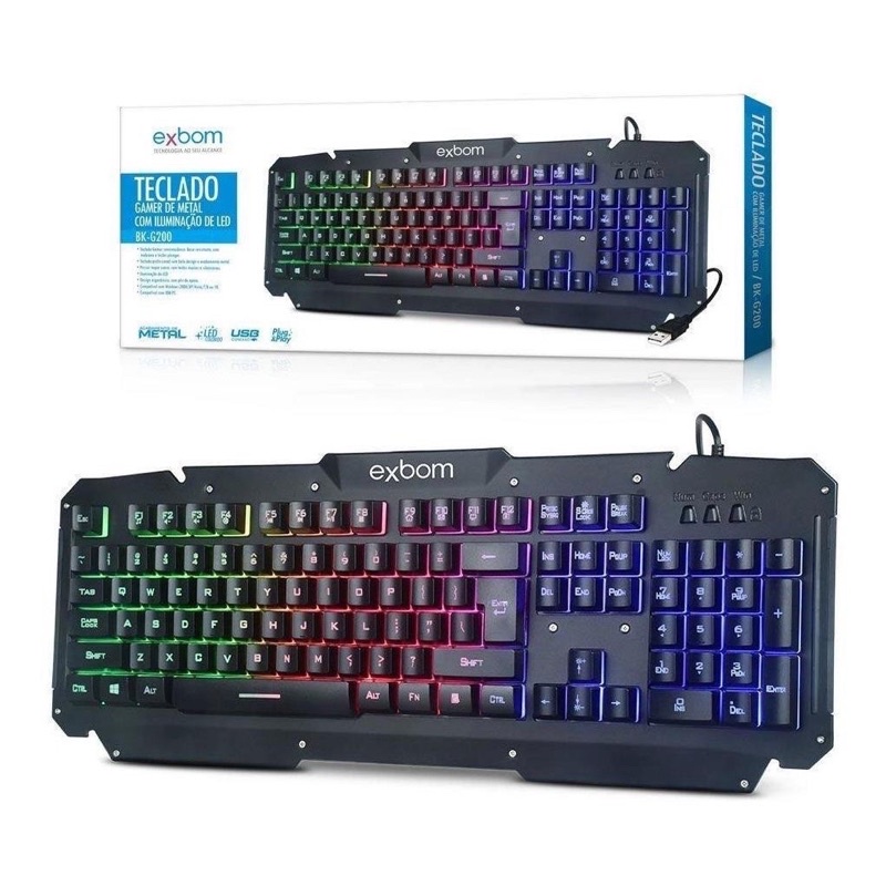 Teclado Gamer Qwerty Portugues Brasil Preto