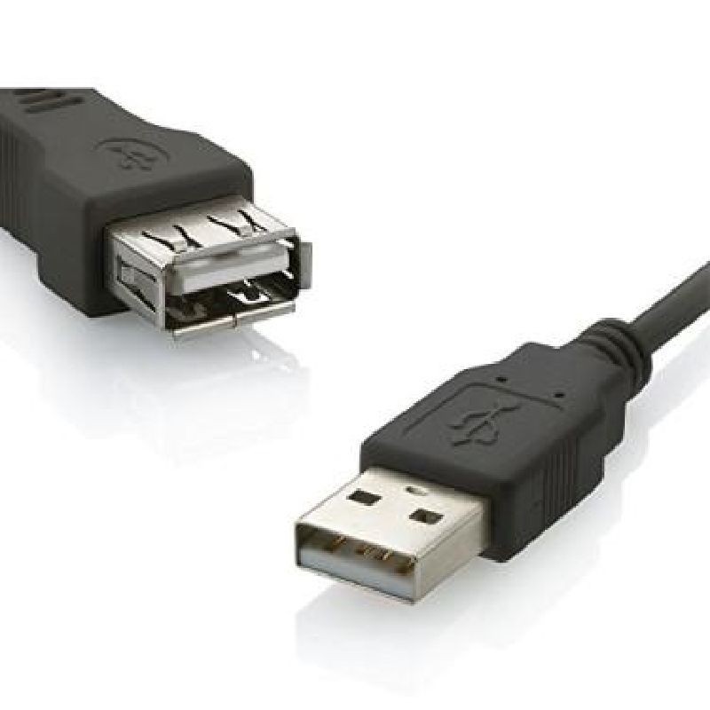 Cabo Exbom Extensor Usb 2.0 Amaf 1.5M Preto Niquelado