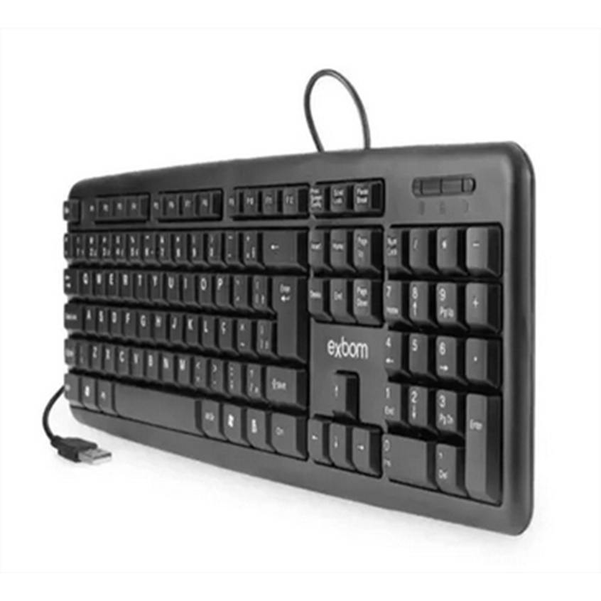Teclado Exbom Bk-102 Qwerty Português Brasil Cor Preto