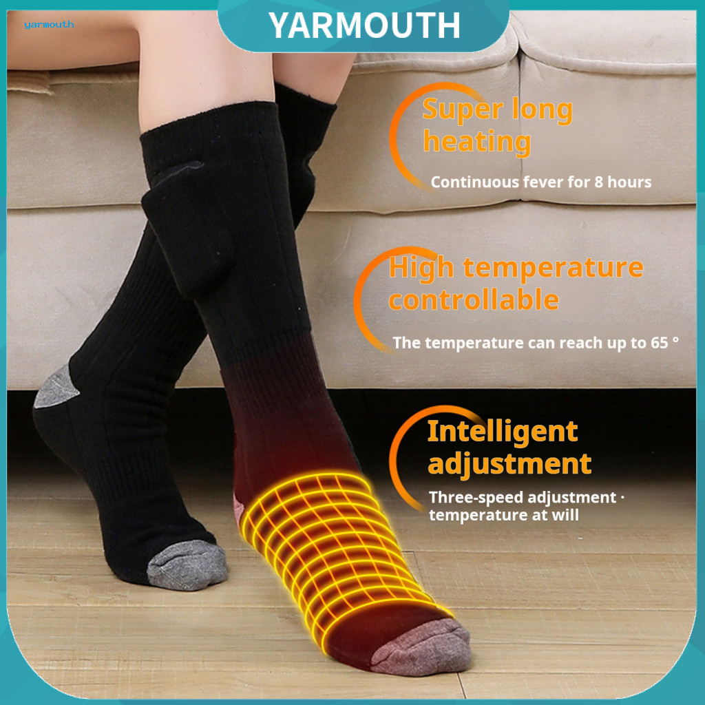 Joint Stiffness Socks Rechargeable Heating for Men Women – 3 Adjustable Heat Settings Breathable Wear-resistant Washab