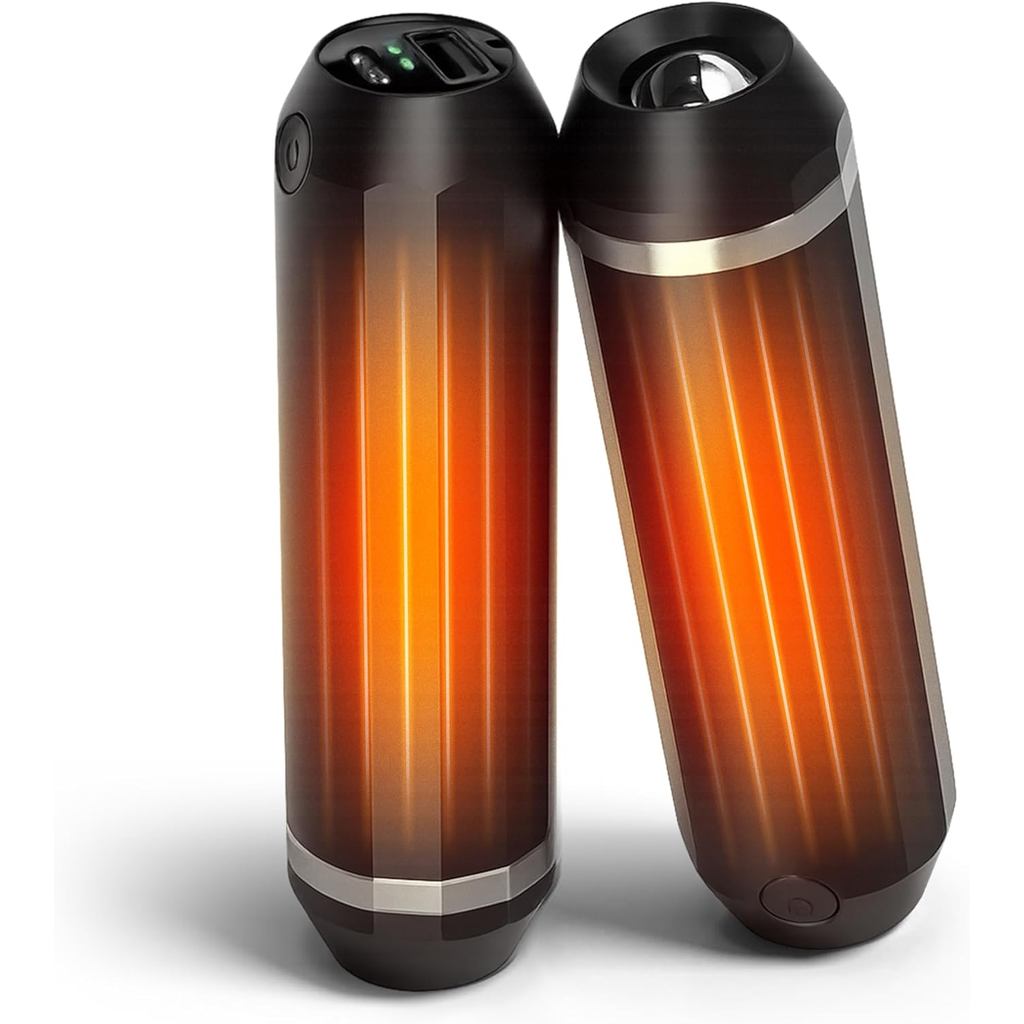 3 in 1 AI Hand Warmers Rechargeable 2 Pack, Magnetic Electric Hand Warmers,Flashlight Function, 10000mAh-3-Level Heat,Sl