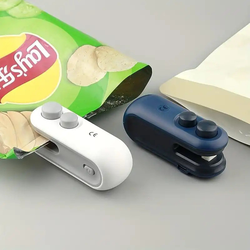 Mini snack bag sealing machine，Two in One USB Rechargeable Heat-Sealing Snack Bag Sealer，Electric Plastic Heat Sealer，Po