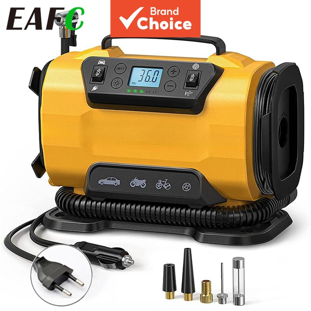 Eafc Portátil De Alta Potência Duplo Ac/dc Compressor De Ar 110-230v Inflador De Pneus De Carro Para Carros Barcos Bicic