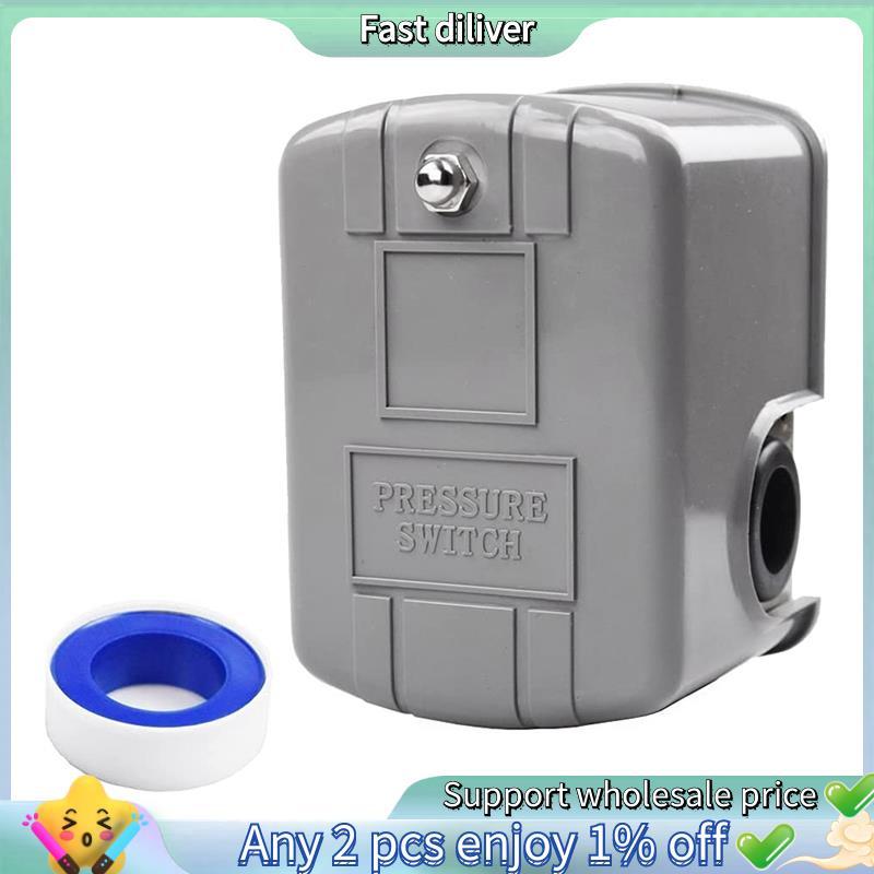 1 Conjunto Interruptor De Pressão De Água Ajustável Haste De Mola Dupla 110V-230V Com Fita De Vedação