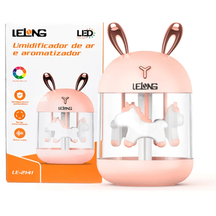 Umidificador E Aromatizador Kids Rosa Branco 110v/230v Cor:Branco