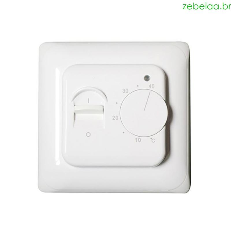 Zebeia Termostato Manual Elétrico Quente Controlador Temperatura Do Piso 110-230V 16A 4 Fios Linha Tensão Mecâni
