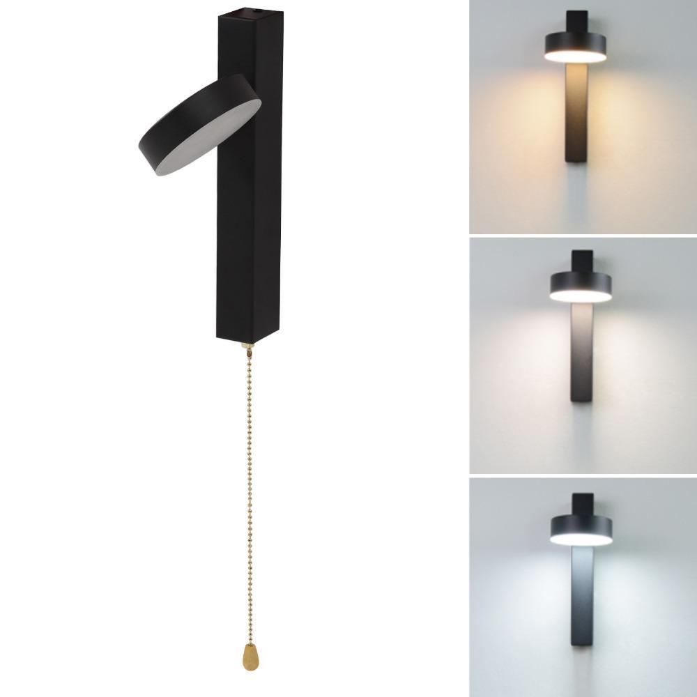 LED Aplique De Parede , Arandela 5W 110-230V , 3 Modos De Cor Corpo De Alumínio Abajur Acrílico Lâmpada Escada