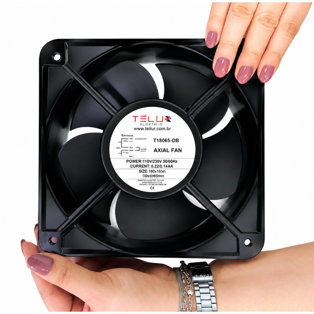 Ventilador Para Quadro Elétrico 110/230v Rolamento Esfera
