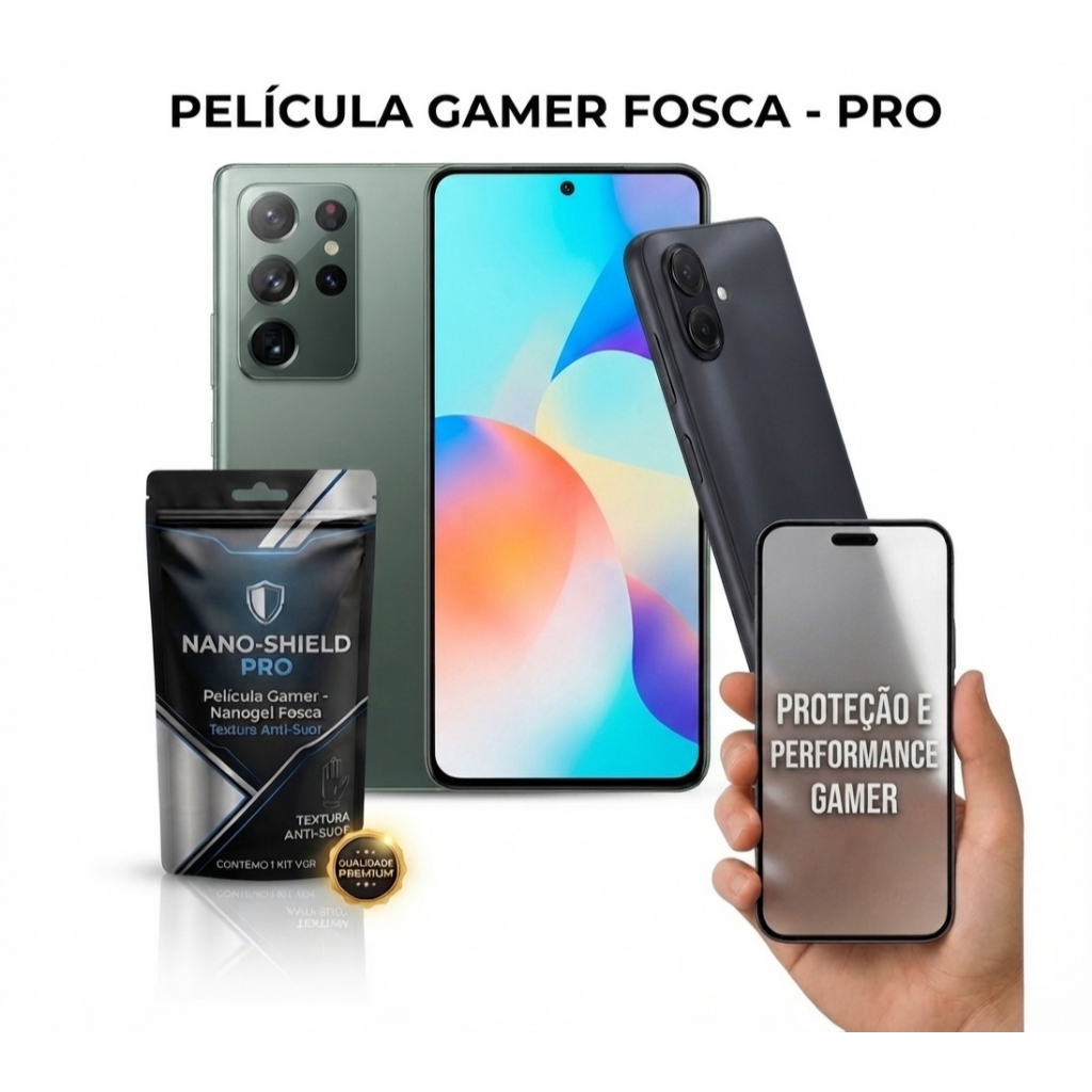 Pelicula GAMER FOSCA ANTI SUOR Para Todos os MOTOROLAS EDGE, G ,RAZR Wildrift FreeFire COD Brawl Stars