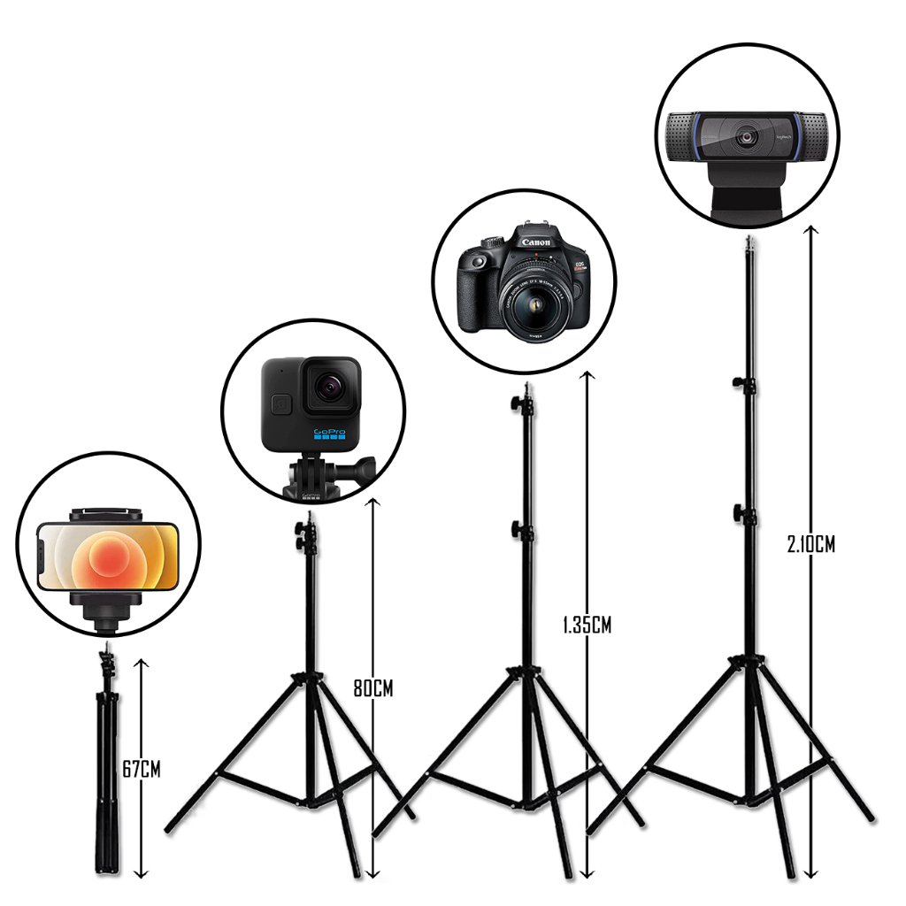 Tripé P Webcam Universal Logitech C920 C922 C930 C270 - 2mts