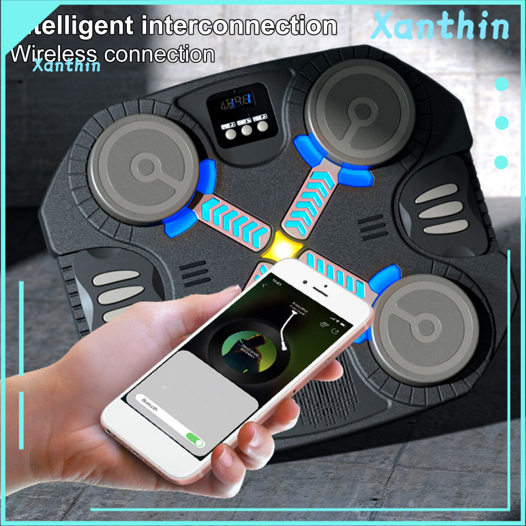 Bluetooth-compatible Boxing Target with Intelligent Scoring Kids Bluetooth Music Machine Racing Light Thickened for Chil