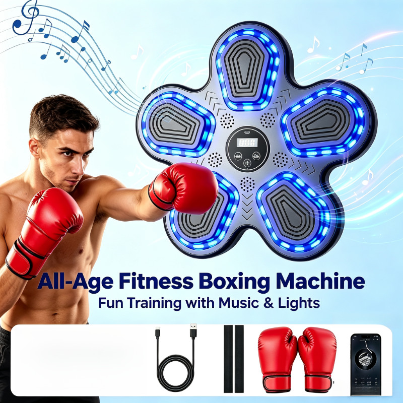Music Boxing Machine, Smart Music Boxing Machine Adults, Punching Machine, Musical Boxing Machine Wall Mounted, Smart Bo