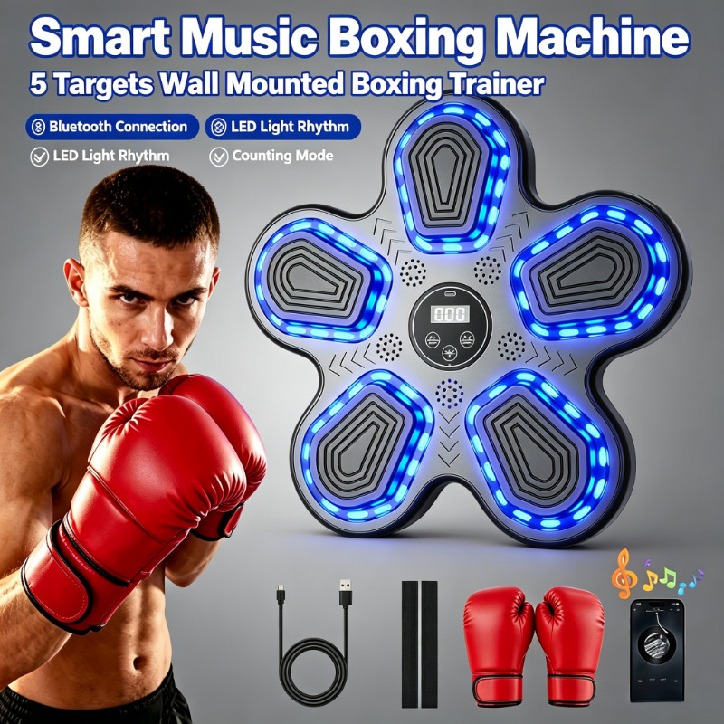 Music Boxing Machine, Smart Music Boxing Machine Adults, Punching Machine, Musical Boxing Machine Wall Mounted, Smart Bo