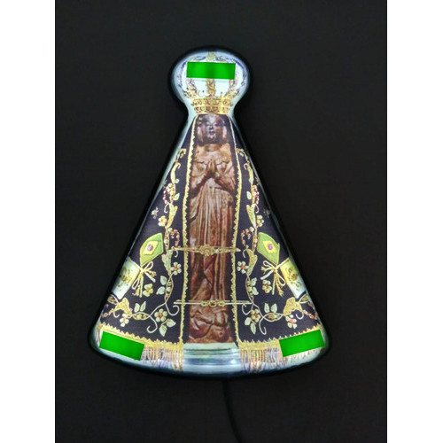 Placa Luminoso Led Neon Nossa Senhora Corujinha Caminhao Branco 12v
