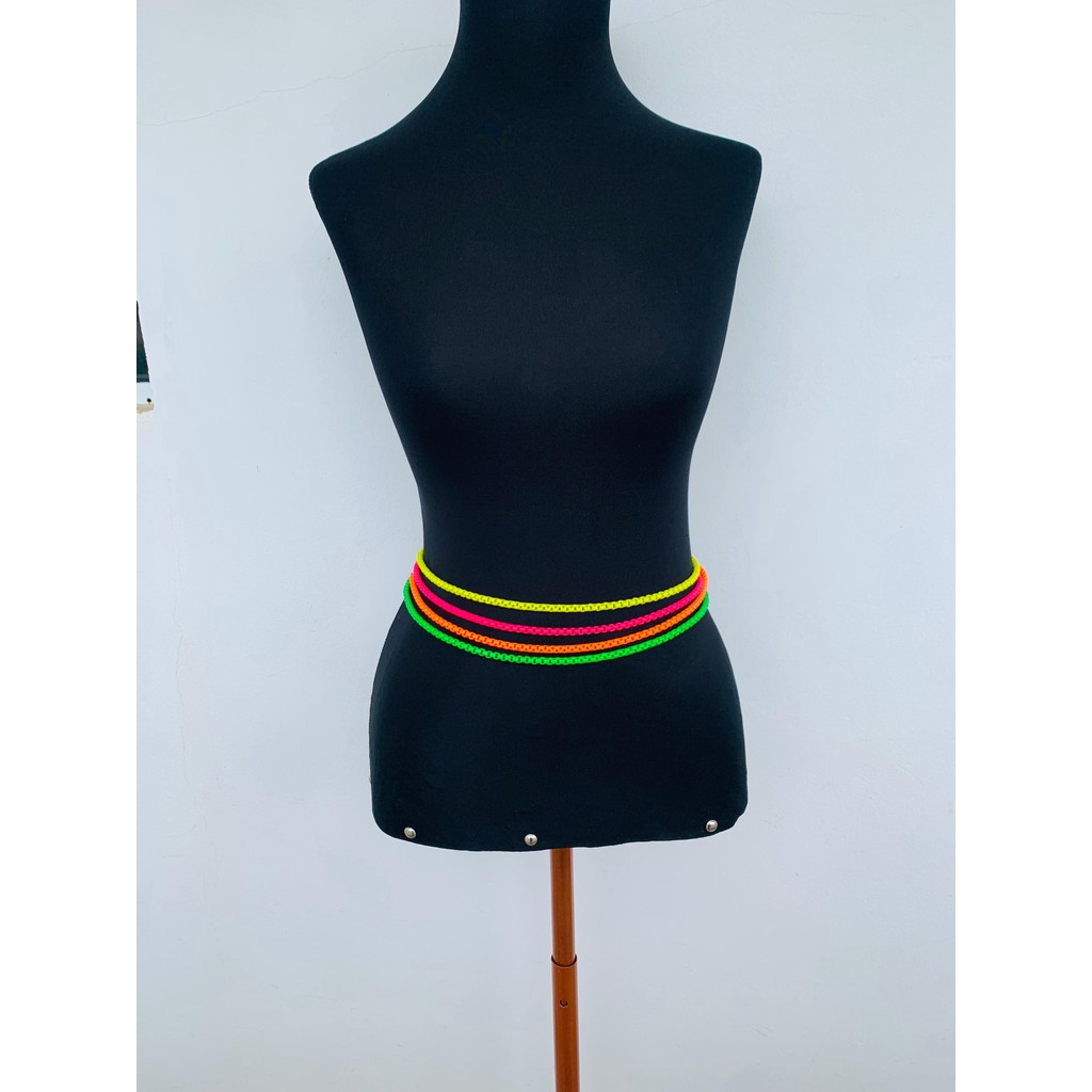 Bodychain Cintos Neon correntes veneziana Coloridas tendência Festival Festa Carnaval Sob medida Vendidos separadamente