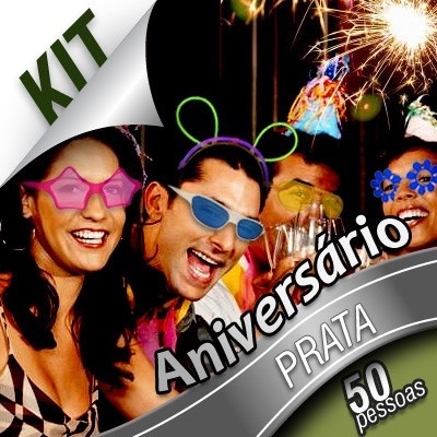 Kit Aniversário Prata (neon, Máscaras, Óculos..) - 182 Peças