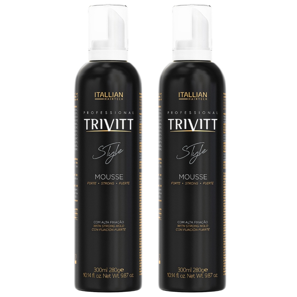 Kit 2 Mousse Style Itallian Color Trivitt 300ml Penteados