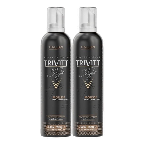 Kit 2 Mousse Style Itallian Color Trivitt 300ml Penteados