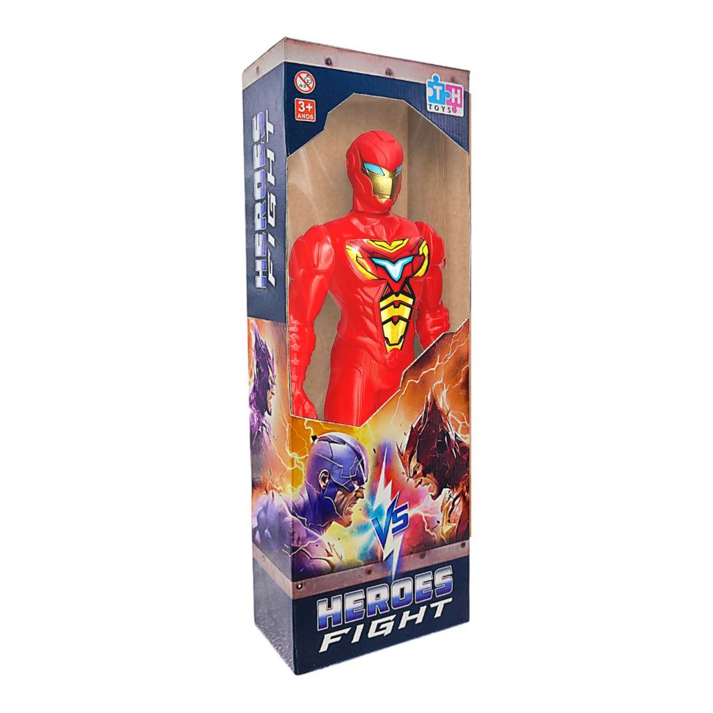 BONECO Super Herói est. HOMEM DE FERRO  - STEEL TWIST HEROES