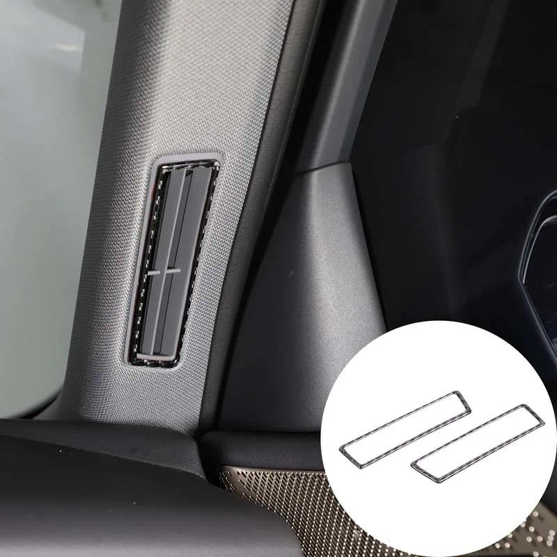 Adesivo De Acabamento Do Painel Quadro Da Saída De Ar Pilar A Carro De Fibra De Carbono Macio Para BMW Série 5 G60 2024