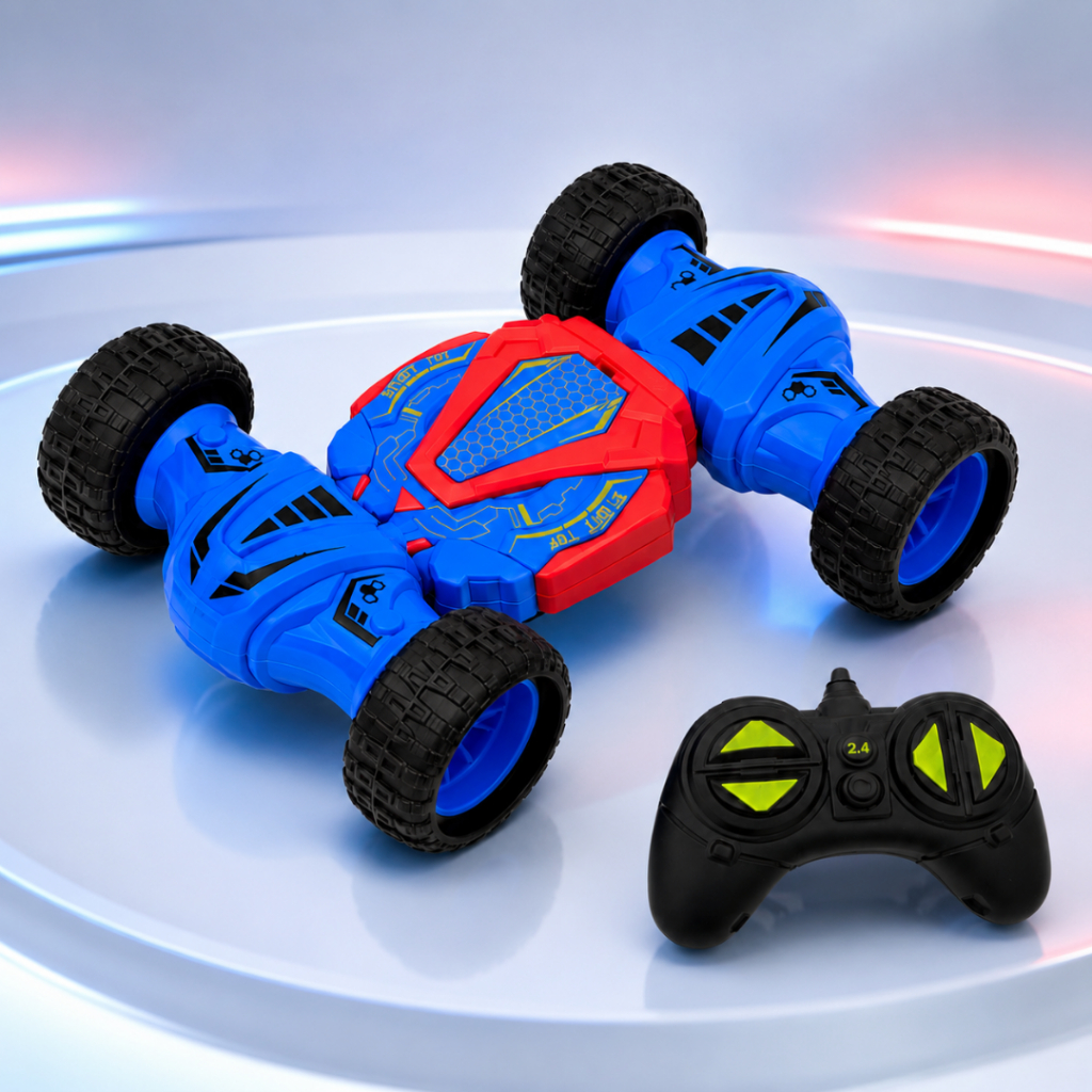 Carrinho de Controle Remoto 4x4 Rock Crawler Acrobático 360° Rotação Dupla Face Off Road Infantil