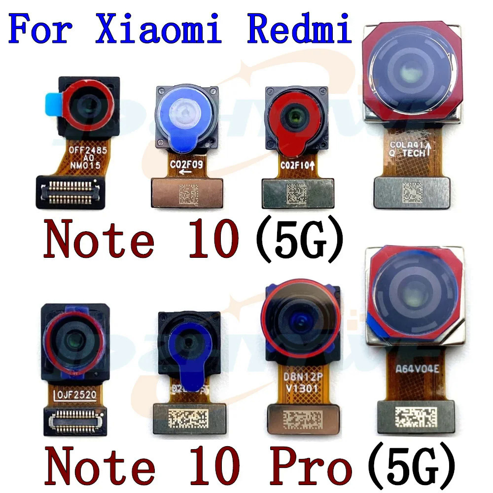 Câmera traseira frontal para Xiaomi Redmi Note 10 Pro 5G Profundidade macro larga Ultrawide Back Camera Module Flex