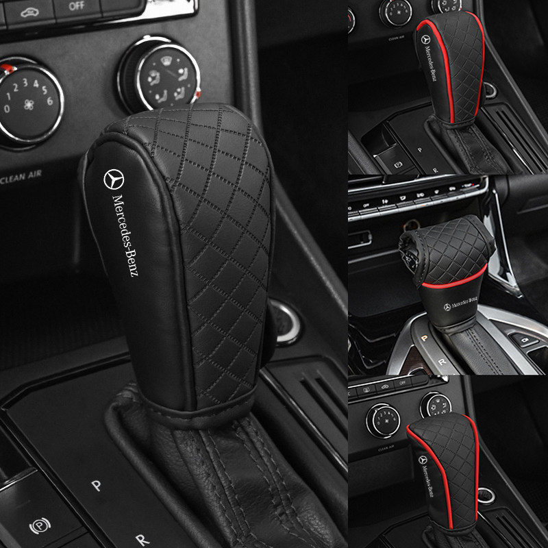 Acessórios Universais para Interior de Carro, Capa de Alavanca de Câmbio em Couro PU, Antiderrapante, Resistente ao Desg
