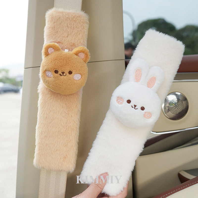 KIMMIY FAUSE Cartoon Cute Car Safety Belt Capa De Ombro Protetor Suprimentos Almofadas De Alça Proteção Almofada De Pelú