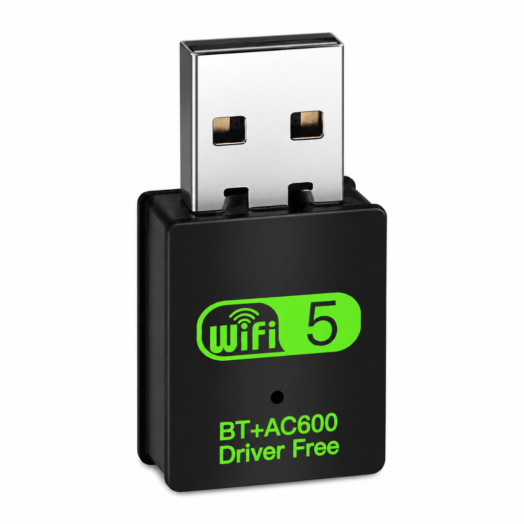 Adaptador WiFi USB 600Mbps Dual Band 2.4G 5GHz Bluetooth 4.2 para PC Notebook Windows