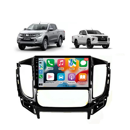 Kit Multimidia L200 Triton Ar Digital 2016 / 2023 9 Pol Carplay AndroidAuto - Roadstar 7009BR